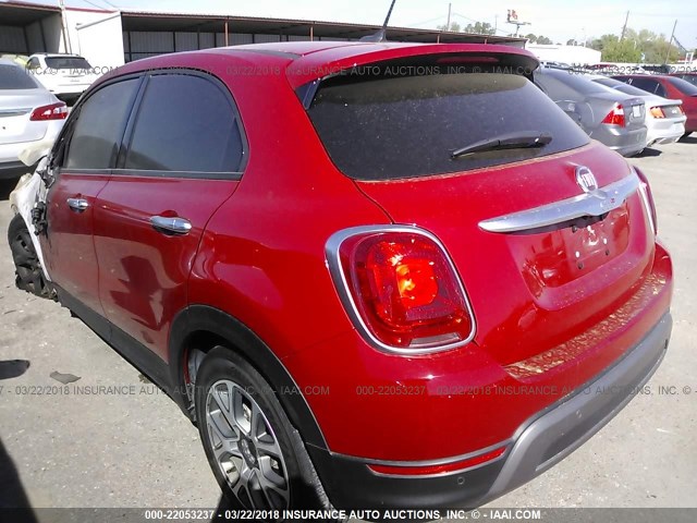 ZFBCFXET3GP363629 - 2016 FIAT 500X TREKKING PLUS RED photo 3