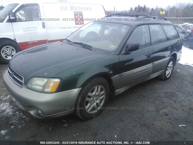 4S3BH675027623943 - 2002 SUBARU LEGACY OUTBACK AWP 绿色 照片 2