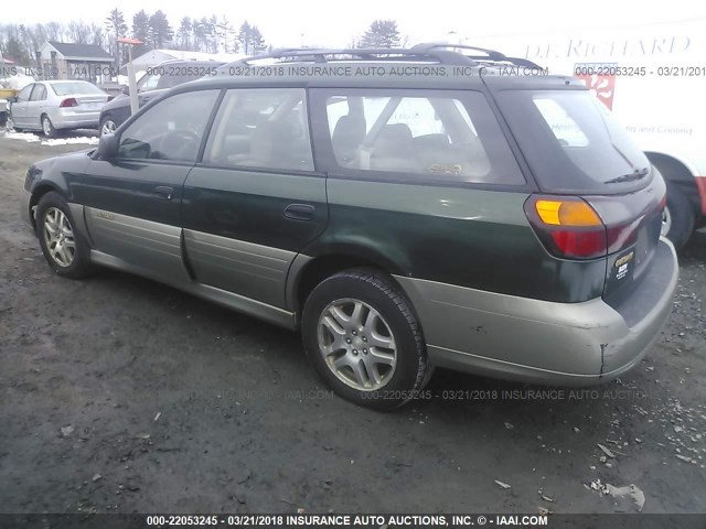 4S3BH675027623943 - 2002 SUBARU LEGACY OUTBACK AWP 绿色 照片 3