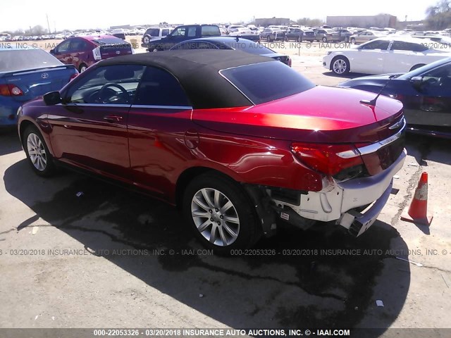 1C3BCBEB7CN215750 - 2012 CHRYSLER 200 TOURING RED photo 3