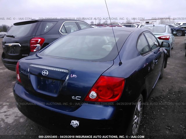 JTKDE167850039500 - 2005 TOYOTA SCION TC BLUE photo 4