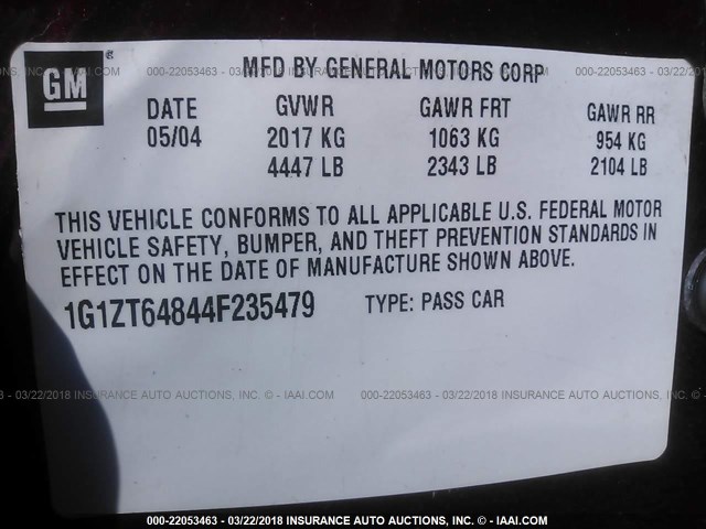 1G1ZT64844F235479 - 2004 CHEVROLET MALIBU MAXX LS RED photo 9