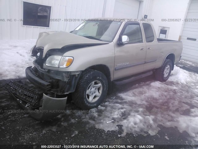 5TBBT44173S426126 - 2003 TOYOTA TUNDRA ACCESS CAB SR5 GOLD photo 2