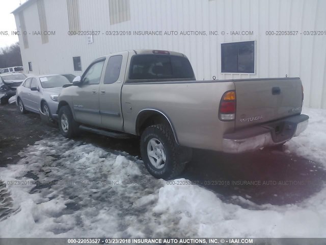 5TBBT44173S426126 - 2003 TOYOTA TUNDRA ACCESS CAB SR5 GOLD photo 3
