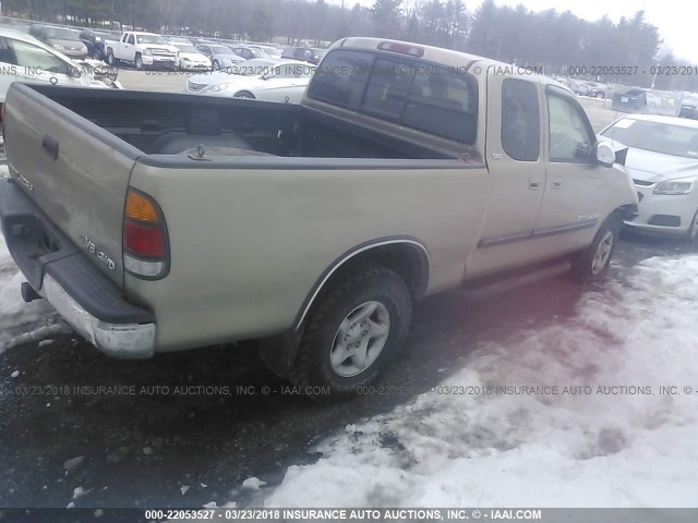 5TBBT44173S426126 - 2003 TOYOTA TUNDRA ACCESS CAB SR5 GOLD photo 4