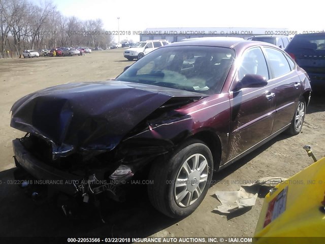 2G4WC582671211914 - 2007 BUICK LACROSSE CX MAROON photo 2