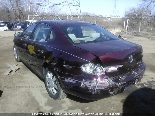 2G4WC582671211914 - 2007 BUICK LACROSSE CX MAROON photo 3