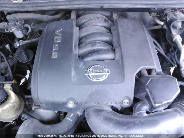 1N6AA06A54N550446 - 2004 NISSAN TITAN XE/SE/LE SILVER photo 10