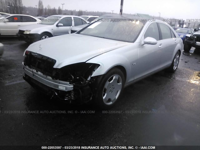 WDDNG76X97A054471 - 2007 MERCEDES-BENZ S 600 SILVER photo 2