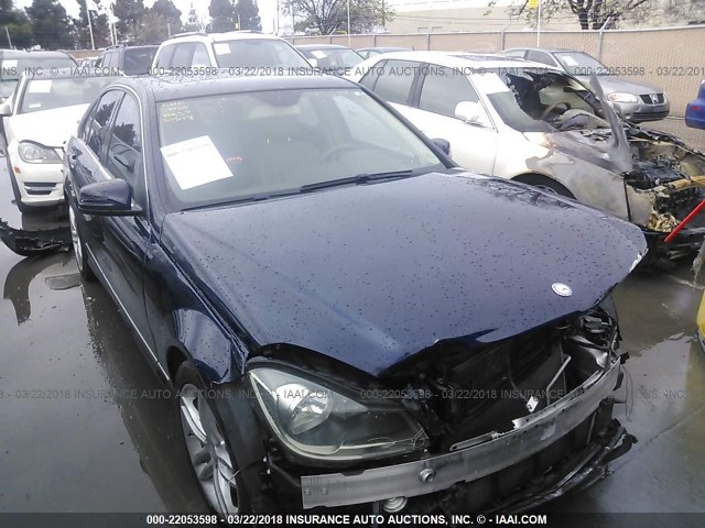 WDDGF4HB3DA870020 - 2013 MERCEDES-BENZ C 250 BLUE photo 1