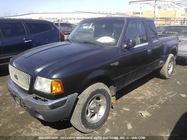 1FTZR15E91TA99828 - 2001 FORD RANGER SUPER CAB BLUE photo 2