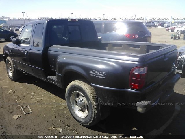 1FTZR15E91TA99828 - 2001 FORD RANGER SUPER CAB BLUE photo 3