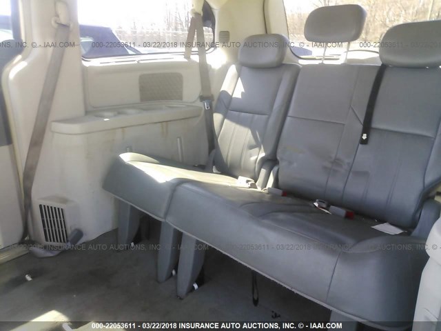 2A8HR54P78R110938 - 2008 CHRYSLER TOWN & COUNTRY TOURING WHITE photo 8