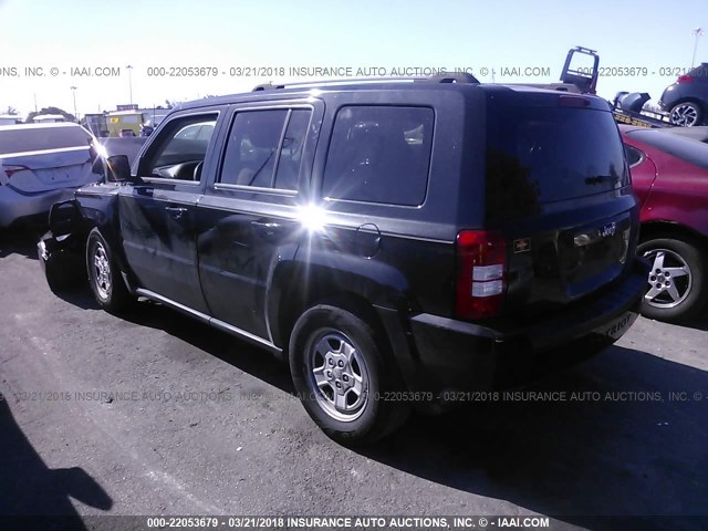 1J4NT2GB4AD504121 - 2010 JEEP PATRIOT SPORT BLACK photo 3