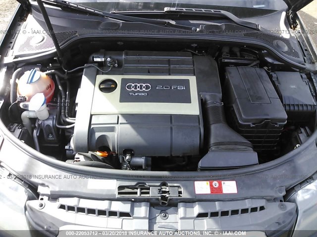 WAUHF78P47A158046 - 2007 AUDI A3 2 BLACK photo 10