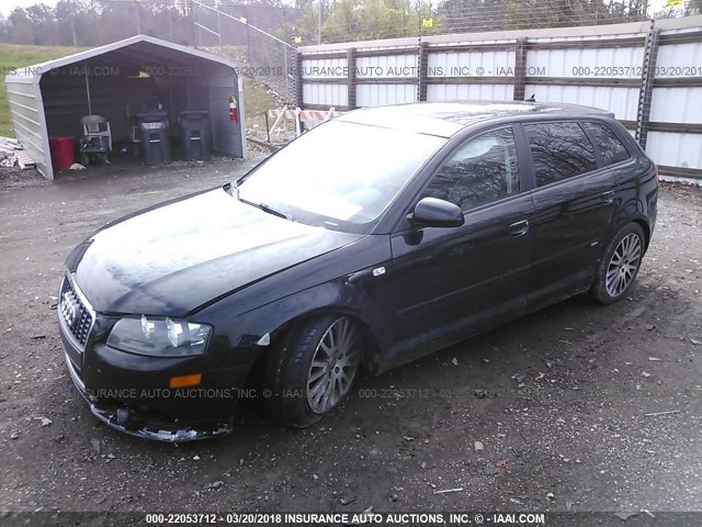 WAUHF78P47A158046 - 2007 AUDI A3 2 BLACK photo 2