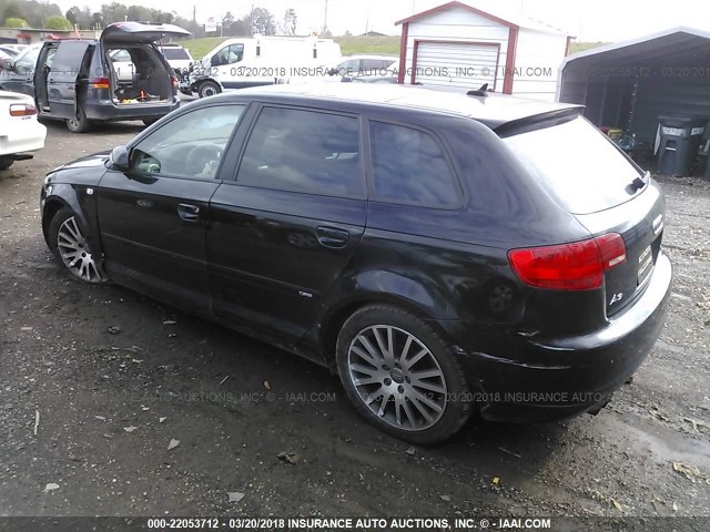 WAUHF78P47A158046 - 2007 AUDI A3 2 BLACK photo 3