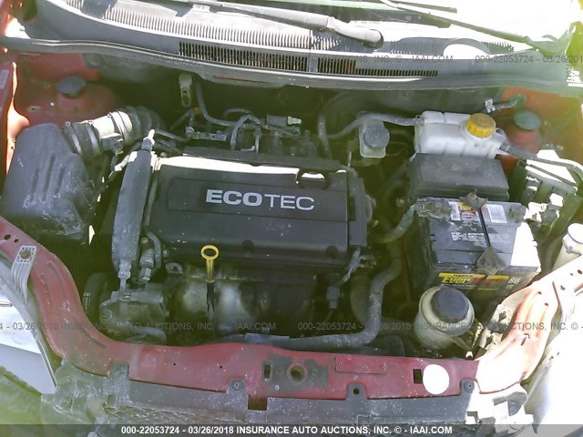 KL1TD56E19B321393 - 2009 CHEVROLET AVEO LS/LT 红色 照片 10