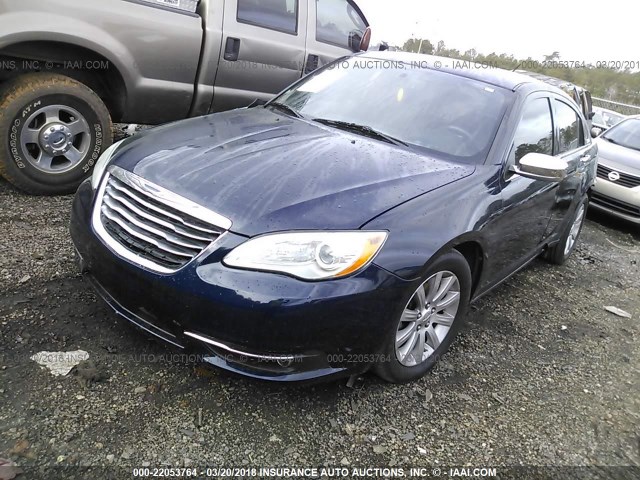 1C3CCBCGXDN712182 - 2013 CHRYSLER 200 LIMITED BLUE photo 2