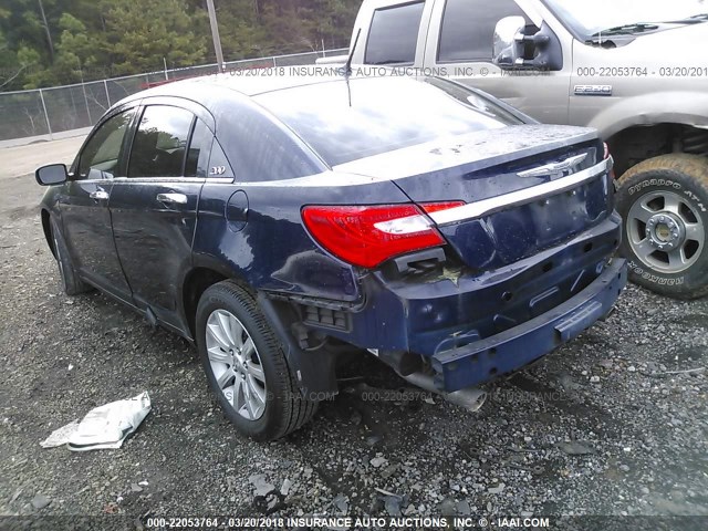 1C3CCBCGXDN712182 - 2013 CHRYSLER 200 LIMITED BLUE photo 3