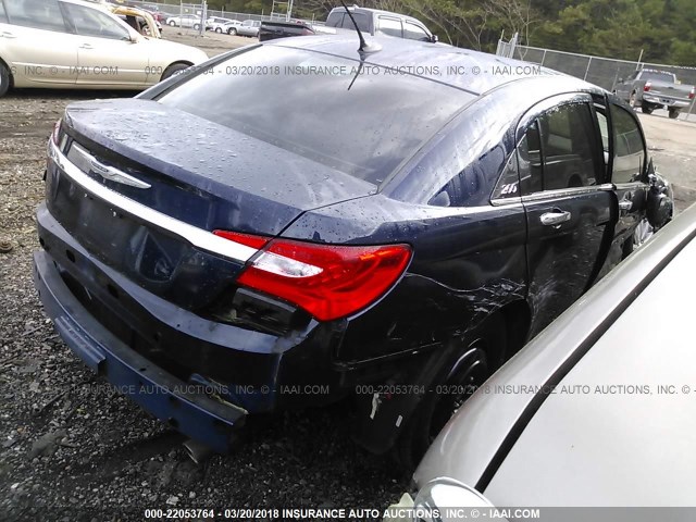 1C3CCBCGXDN712182 - 2013 CHRYSLER 200 LIMITED BLUE photo 4