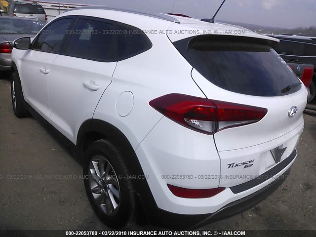 KM8J33A20GU223019 - 2016 HYUNDAI TUCSON LIMITED/SPORT AND ECO/SE WHITE photo 3