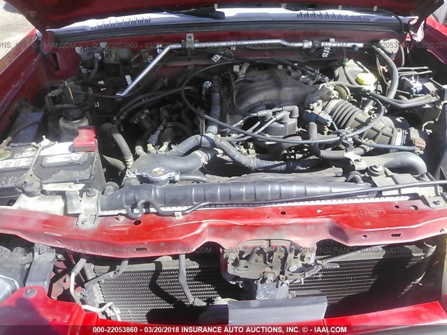 1N6ED27T71C344573 - 2001 NISSAN FRONTIER CREW CAB XE/CREW CAB SE RED photo 10