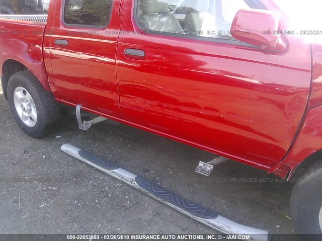 1N6ED27T71C344573 - 2001 NISSAN FRONTIER CREW CAB XE/CREW CAB SE RED photo 6
