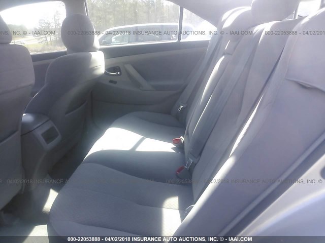 4T1BE46K28U216622 - 2008 TOYOTA CAMRY CE/LE/XLE/SE SILVER photo 8