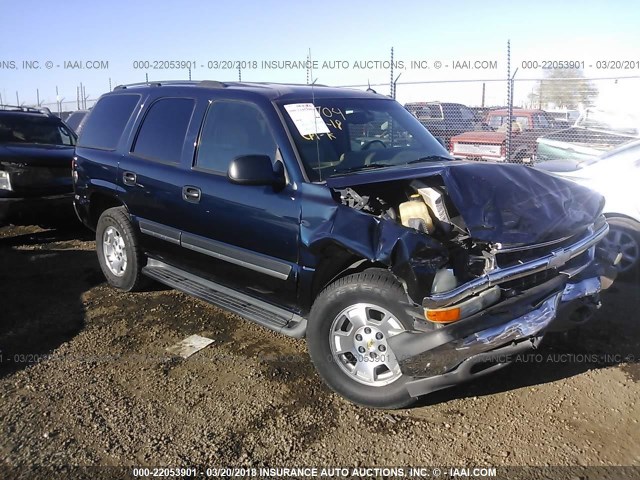 1GNEC13T05R127754 - 2005 CHEVROLET TAHOE C1500 BLUE photo 1