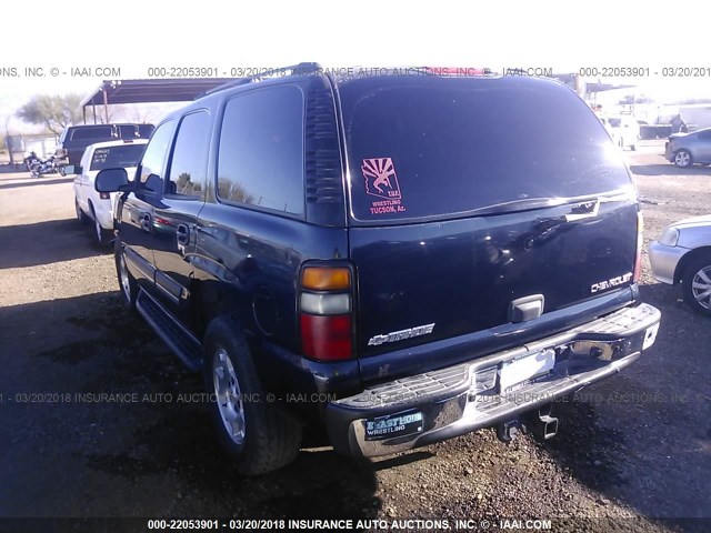 1GNEC13T05R127754 - 2005 CHEVROLET TAHOE C1500 BLUE photo 3