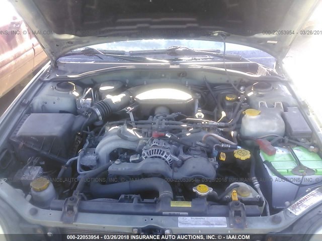 4S3BH675547603190 - 2004 SUBARU LEGACY OUTBACK AWP GREEN photo 10