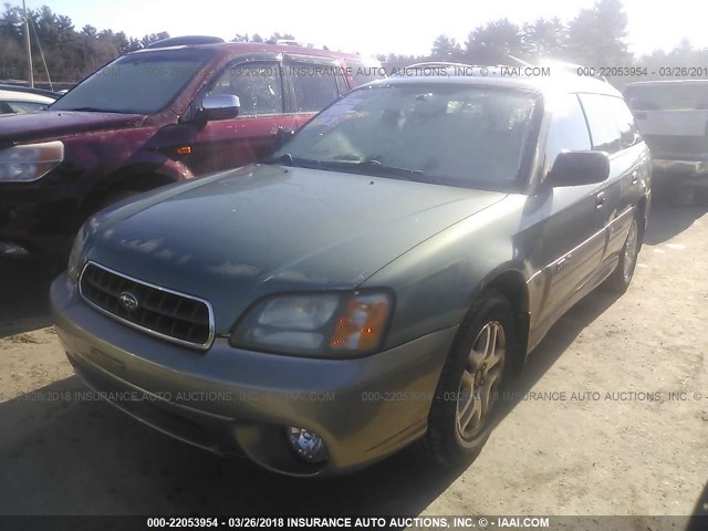 4S3BH675547603190 - 2004 SUBARU LEGACY OUTBACK AWP GREEN photo 2