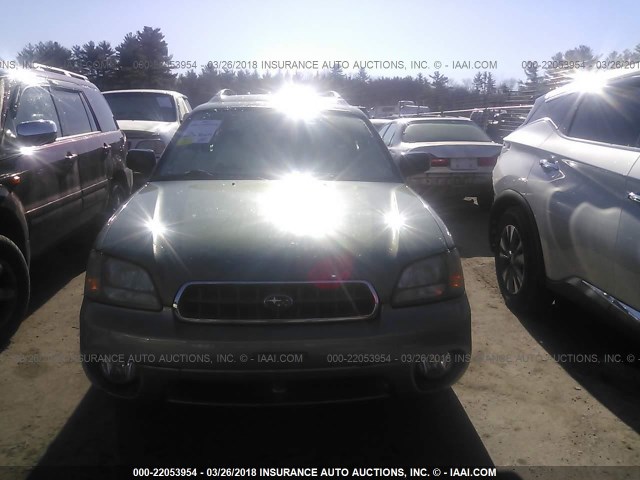 4S3BH675547603190 - 2004 SUBARU LEGACY OUTBACK AWP GREEN photo 6