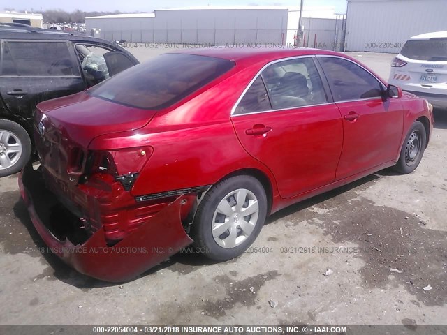 4T1BE46K39U372248 - 2009 TOYOTA CAMRY SE/LE/XLE RED photo 4