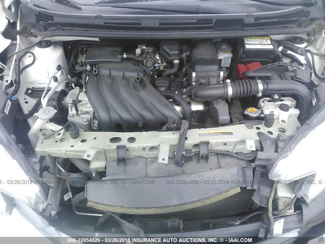 3N1CE2CP0EL387178 - 2014 NISSAN VERSA NOTE S/S PLUS/SV/SL WHITE photo 10