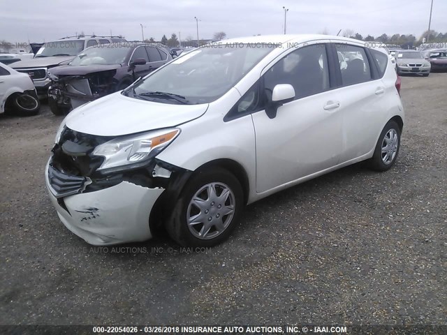3N1CE2CP0EL387178 - 2014 NISSAN VERSA NOTE S/S PLUS/SV/SL WHITE photo 2