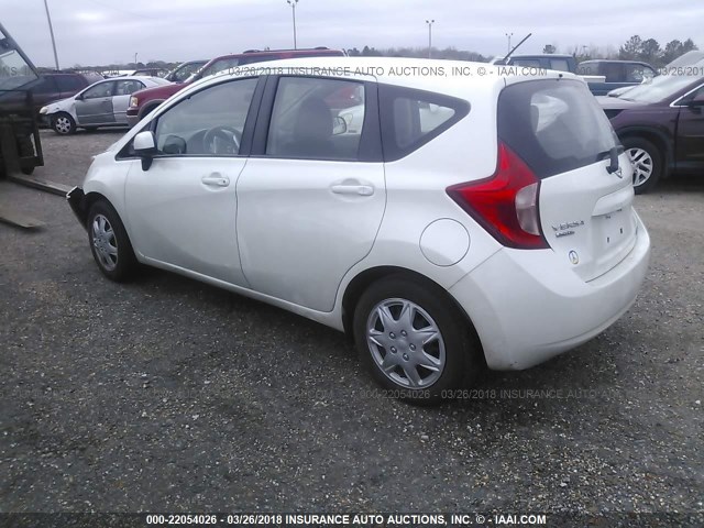 3N1CE2CP0EL387178 - 2014 NISSAN VERSA NOTE S/S PLUS/SV/SL WHITE photo 3