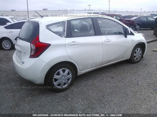 3N1CE2CP0EL387178 - 2014 NISSAN VERSA NOTE S/S PLUS/SV/SL WHITE photo 4