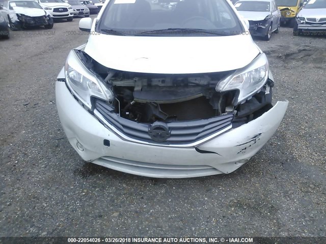 3N1CE2CP0EL387178 - 2014 NISSAN VERSA NOTE S/S PLUS/SV/SL WHITE photo 6
