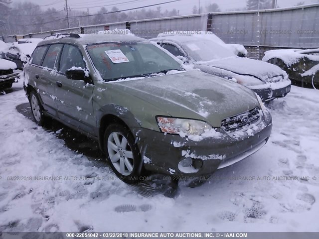 4S4BP61C967329310 - 2006 SUBARU LEGACY OUTBACK 2.5I GREEN photo 1