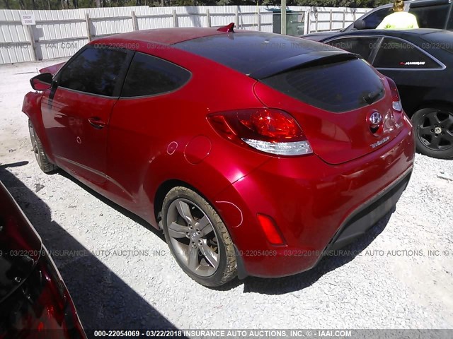 KMHTC6AD6EU213460 - 2014 HYUNDAI VELOSTER RED photo 3