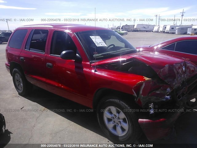 1D4HR38N73F515642 - 2003 DODGE DURANGO SPORT RED photo 1