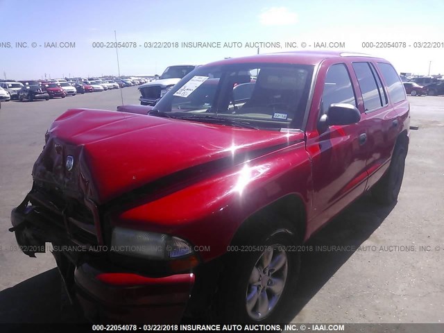 1D4HR38N73F515642 - 2003 DODGE DURANGO SPORT RED photo 2