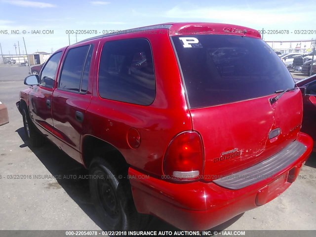 1D4HR38N73F515642 - 2003 DODGE DURANGO SPORT RED photo 3