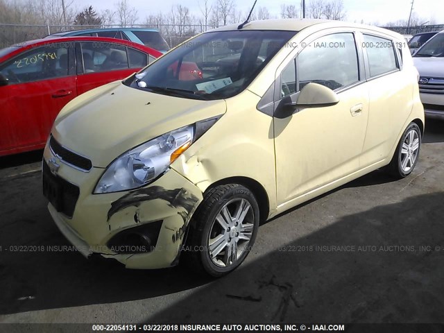 KL8CB6S9XEC582368 - 2014 CHEVROLET SPARK LS YELLOW photo 2