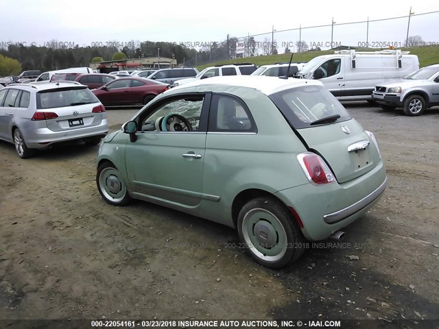 3C3CFFCR9FT558762 - 2015 FIAT 500 LOUNGE GREEN photo 3