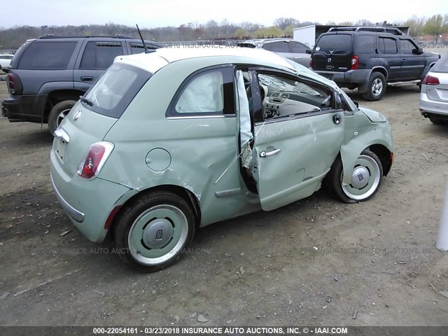 3C3CFFCR9FT558762 - 2015 FIAT 500 LOUNGE GREEN photo 4