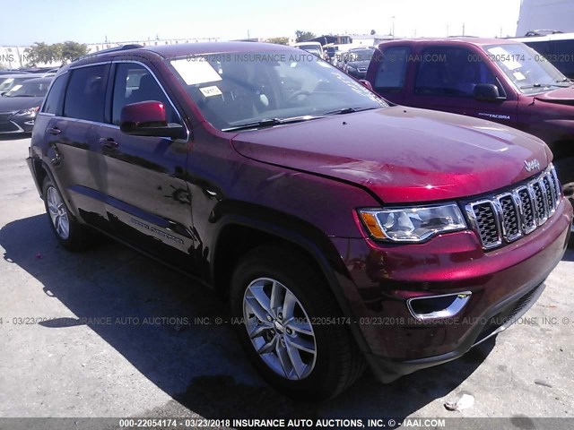 1C4RJEAG1JC182532 - 2018 JEEP GRAND CHEROKEE LAREDO RED photo 1