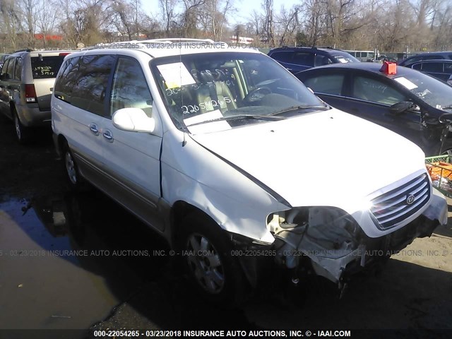 KNDUP131636488296 - 2003 KIA SEDONA EX/LX WHITE photo 1